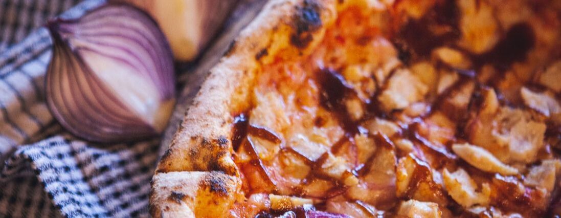 BBQ chicken woodfired pizza at Pizza Strada & Bar